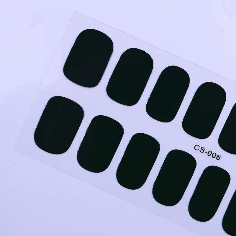 Lamemoria 16 типсов/лист полное покрытие обертывания ногтей наклейки-лак полоски простые украшения для ногтей сплошной цвет маникюрные советы