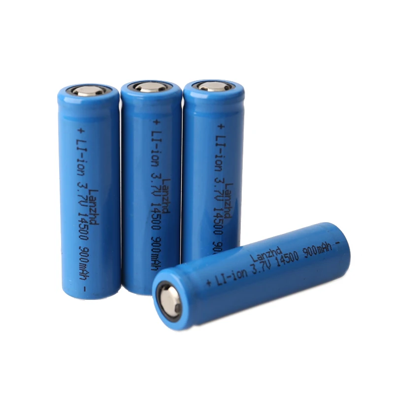 （1-24pcs）Lanzhd 14500 900mAh 3.7V Li-ion Rechargeable Batteries AA Battery Lithium Cell for Led Flashlight Headlamps Torch Mouse