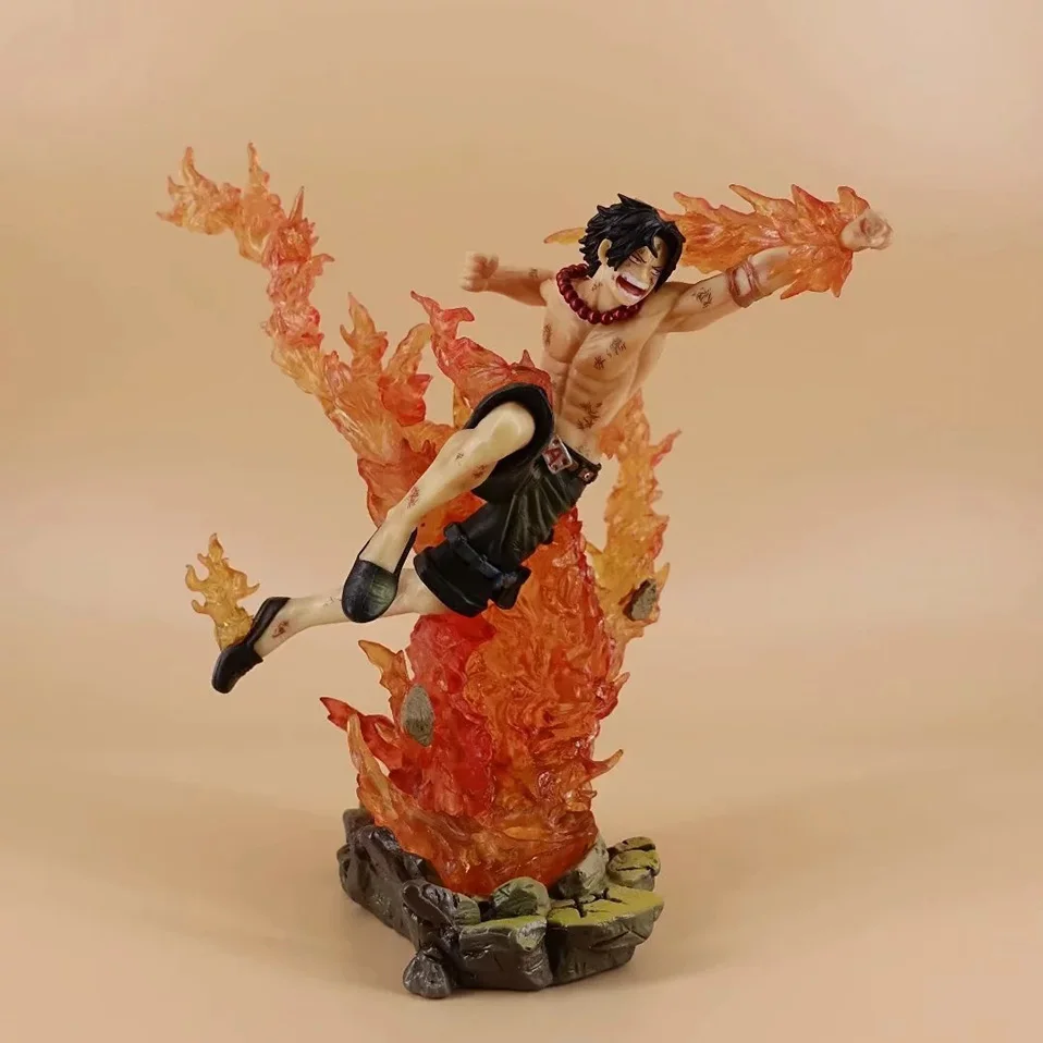 18 см японского аниме one piece Ace ПВХ Фигурки игрушки огненный удар супер Guild Wars Ace куклы украшения модель игрушки Детский подарок - Цвет: 01