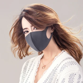 

Breathable Mask Solid Color Cotton Face Masks Stretchable Ear Loops Dustproof Washable Wear-resistant Outdoor Protection Masks