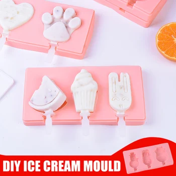 

Spot DIY Ices Cream Maker Cute Mold With Lid and Stick Silicone Homemade Popsicles Mold Handmade Best Price