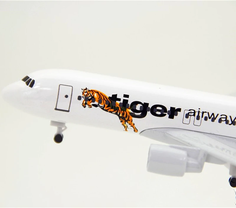 Сингапур Tiger Airways игрушечные самолеты 20 см Airbus A320 модель самолета литье под давлением самолет лайнер детские подарки коллекционная