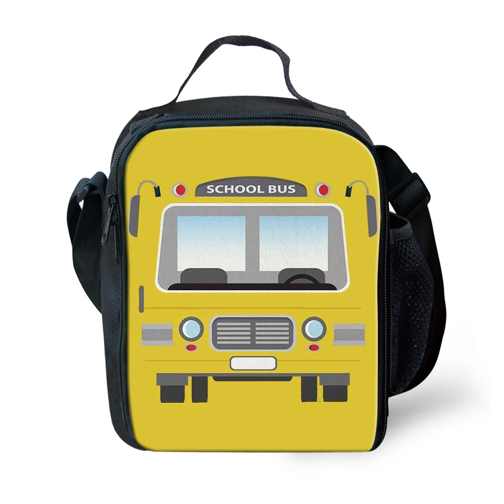 School Bus Print Yellow Bags Boy Girls Schoolbags Children Book Bags Pencil Case Back to School Print Toddle Premary