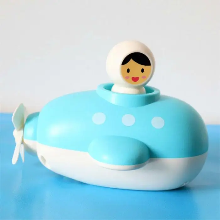 Детская подводная лодка для ванны, игрушка для детей, для ванной, для обучения, игрушка для воды, для детей, для мальчиков и девочек от 1 до 3 лет, счастливая ванна для малышей, пена для пляжа, бассейн - Цвет: Blue