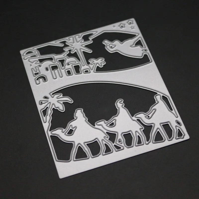 Castle Frame Christmas Metal Cutting Dies Rectangle Stencil Die Cut Scrapbooking Embossing New Craft Stamps And Dies