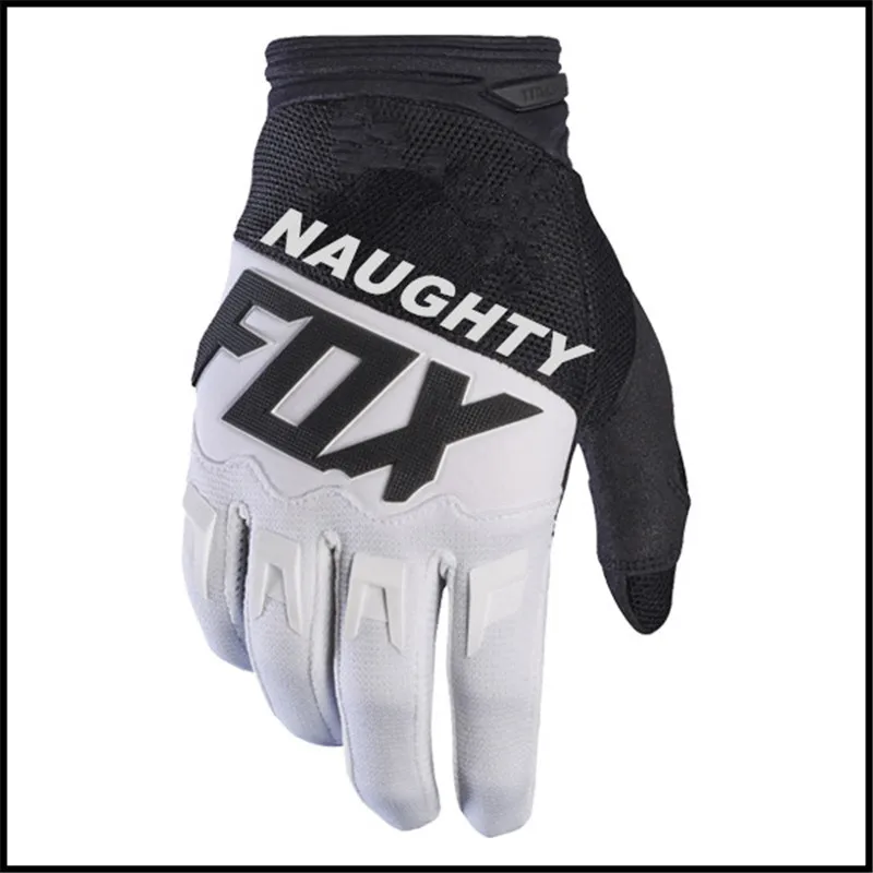 black white ALPINES FOX 360 DIRTPAW moto rcycle перчатки XC горный велосипед внедорожные велосипедные перчатки Guantes moto полный палец moto cross перчатки MX DH - Цвет: black white