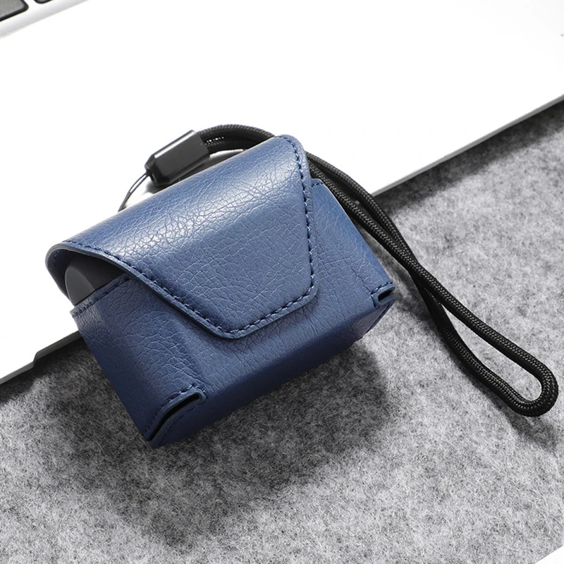 Blue IKSNAIL для Apple AirPods Pro, кожаный чехол, портативные Bluetooth наушники, защита от падения, защитный чехол для Air Pods 3 Pro, чехол - Цвет: Blue