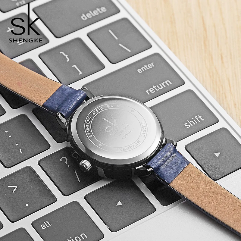 PANARS NEW Leather Couple watches Simple Elegant Blue Black Watch Band Valentine's Day present Quartz-Watch Clock Reloj pareja