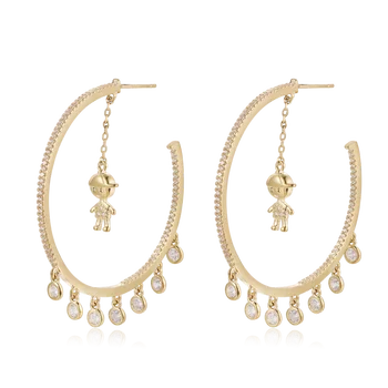 

Fahmi 2020 New Popular 100% 925 Sterling Silver Gold Earrings1-30 High Quality Original Jewellery For Women Party Wedding Gift