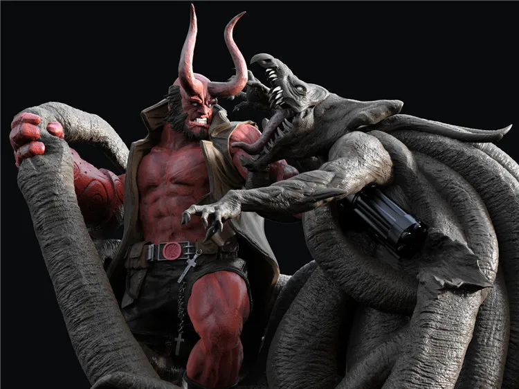 Hellboy 3D Печатный файл для ЧПУ резьба рельеф Гараж Комплект Модель маршрутизатор STL формат GK T0020