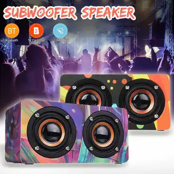 

10W Wood Wireless bluetooth Speaker Portable Outdoor Loudspeaker Mini Column 3D Stereo Music Surround Support FM TFCard Bass Box