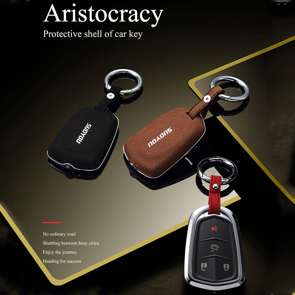 3 кнопки замшевый Кожаный Автомобильный Брелок чехол для дистанционного ключа