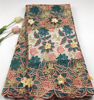 

Newest African Guipure Cord Lace Fabric High Quality French Water Soluble Cord Lace Fabric Stones For Nigerian Dress 9081430