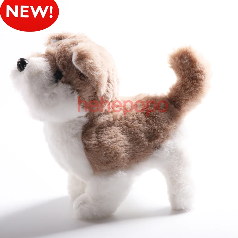 

Hot Selling Electric Soft Plush Robot Dog Husky Toys Can Bark Walking Forward and Backward Simulation Toys for Children Gifts