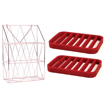 

1Pcs Wall Hanging Storage Basket Iron Rose Gold & 2Pcs Rectangular Kitchen Silicone Mat Grill Mat Silicone Mat