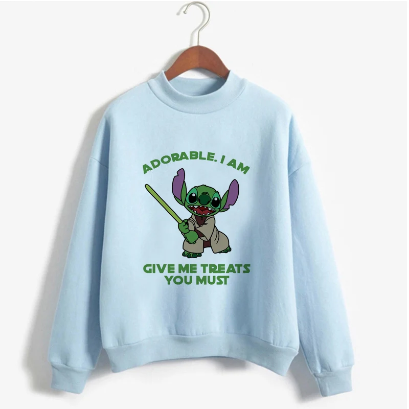 Kawaii стежка Crewneck Толстовка Женская милая аниме "Лило и Стич" Толстовка Ladiy Girl пуловер Harajuku Kpop женская одежда - Цвет: 16