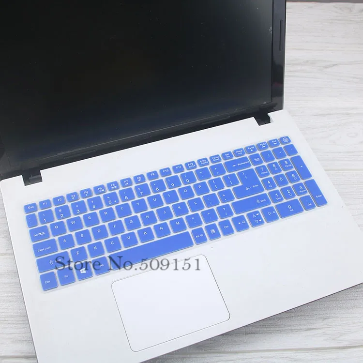 Blue 15,6 дюйма Клавиатура силиконовый чехол для acer Aspire 3 A315 51 53 51 г 53 г A315-51 A315-53G EX2520 A315-21/31/32/51/53 A515 A615 - Цвет: Blue