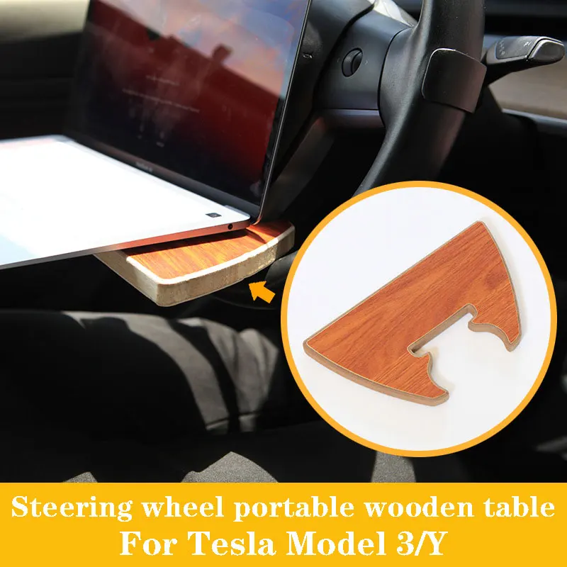 Volante Scrivania Per Tesla Modello 3 Y X S Auto Tavolo In Legno Volante Mangiare Carrello Da Lavoro Bere Cibo Caffè Porta Merci Vassoio Ca
