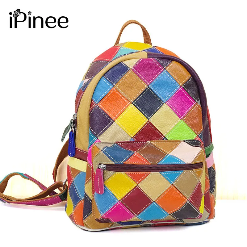 IPinee модный рюкзак из натуральной кожи женские сумки в консервативном стиле рюкзак для девочек школьные сумки женский рюкзак