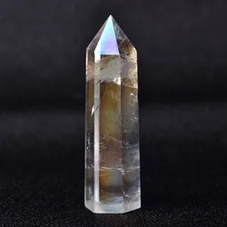 Natural Healing Crystal Point Wand Set - 36 Vibrant Colors of Polished Stone Towers for Energy, Meditation, and Home Décor (Aura Clear Quartz)