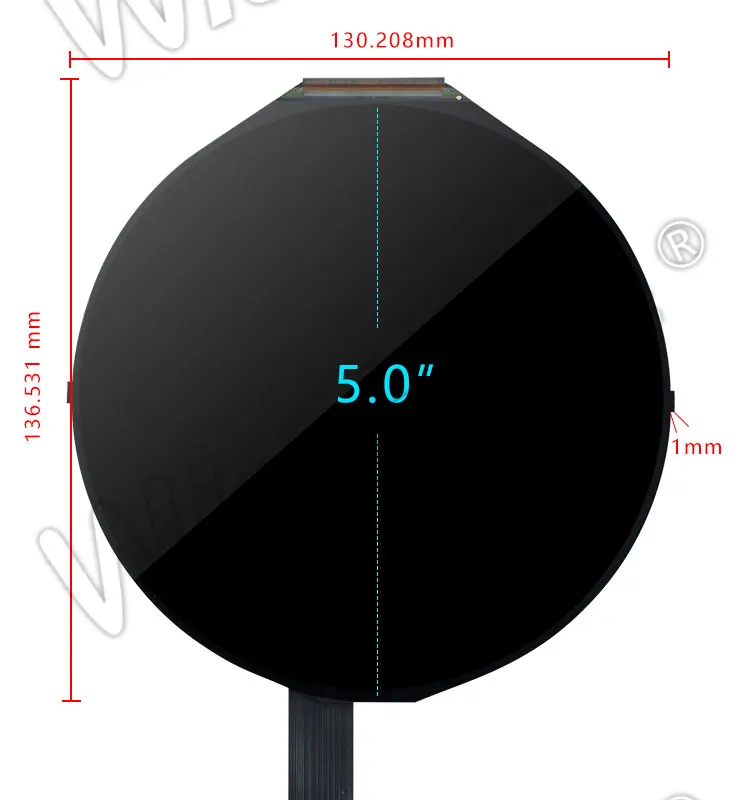 Wisecoco 5 дюймов круглый дисплей FHD 1080x1080 ips на тонкопленочных транзисторах на тонкоплёночных транзисторах ЖК-дисплей ЖК экран панели модуля плата контроллера Тонкий hdmi к mipi доска