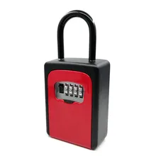 

Box Padlock Combination Lock Safe Outdoor Key Security 4 digit Storage Box Home