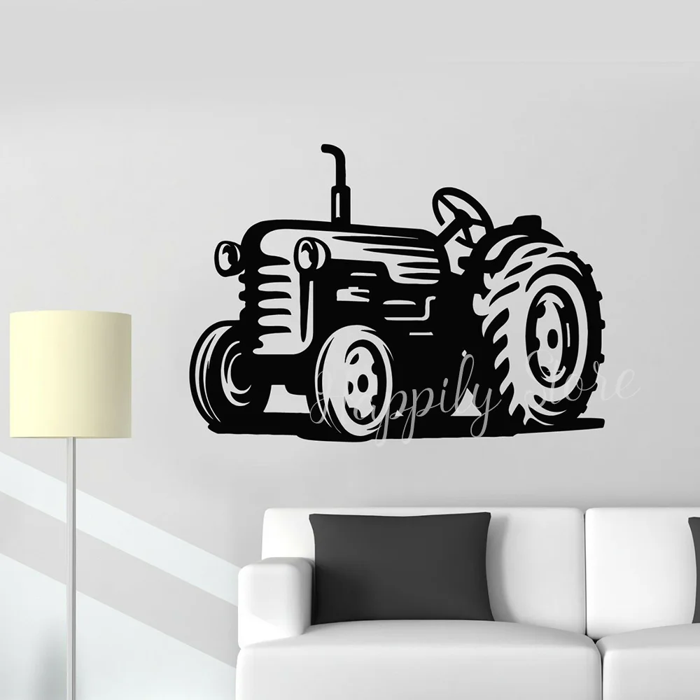 Fahren Traktor Wand Aufkleber Landwirtschaft Transport Auto Aufkleber Vinyl  Kindergarten Home Interior Decor Kinder Fahrzeug Wandmalereien - AliExpress
