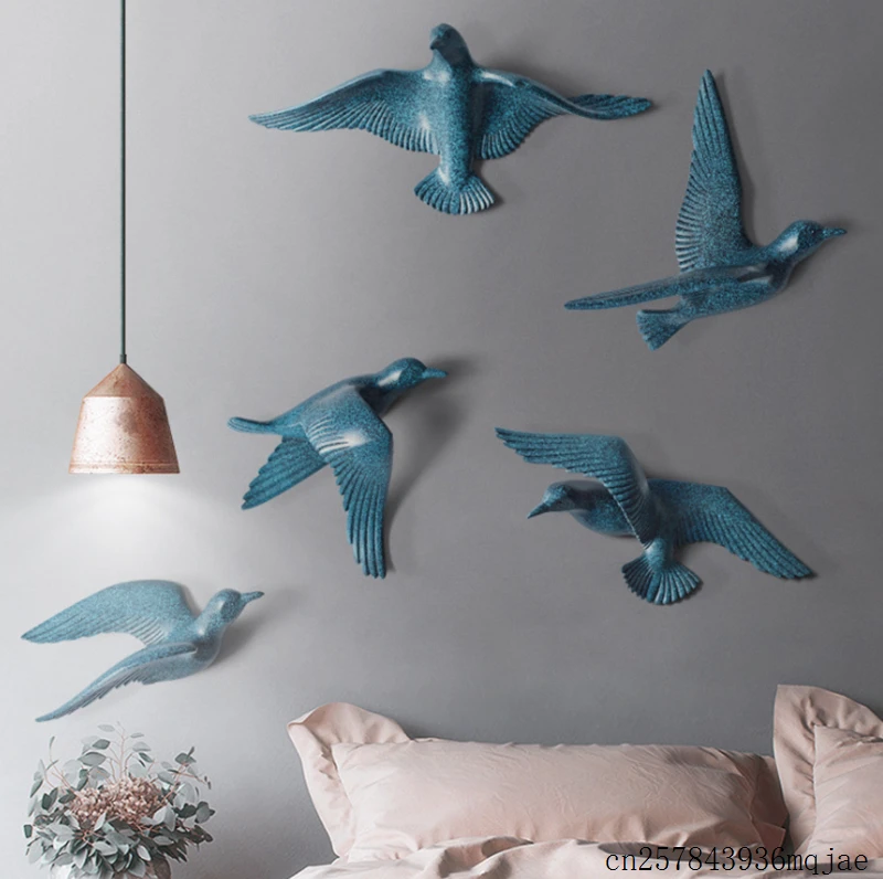 2 Sets Wall 3D Stickers Europe Bird Wall Ornaments Wall Hanging Crafts for Living Room Wall Home Decoration