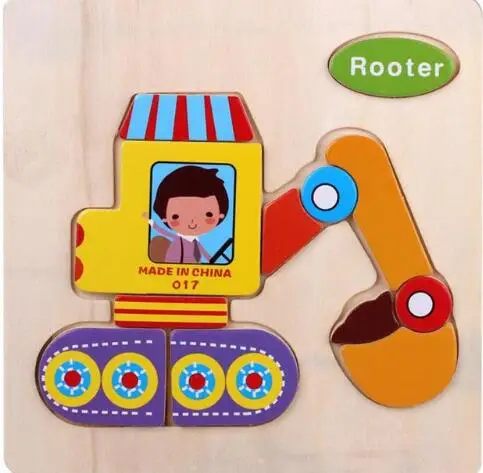 Привлекательный мультфильм деревянные игрушки головоломки для детей Jigsaw Обучающие Houten игрушки Brinquedos Brinquedo - Цвет: Wood Toys