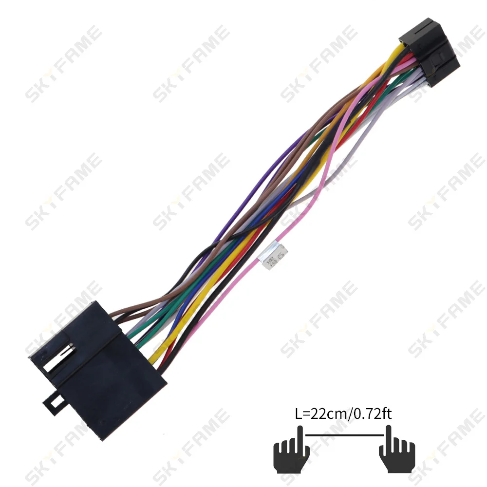 16pin Car Stereo Harness Adapter Power Cable For Hyundai Accent Verna I20 Santafi Kia Soul Cerato Forte Sorento Sportage