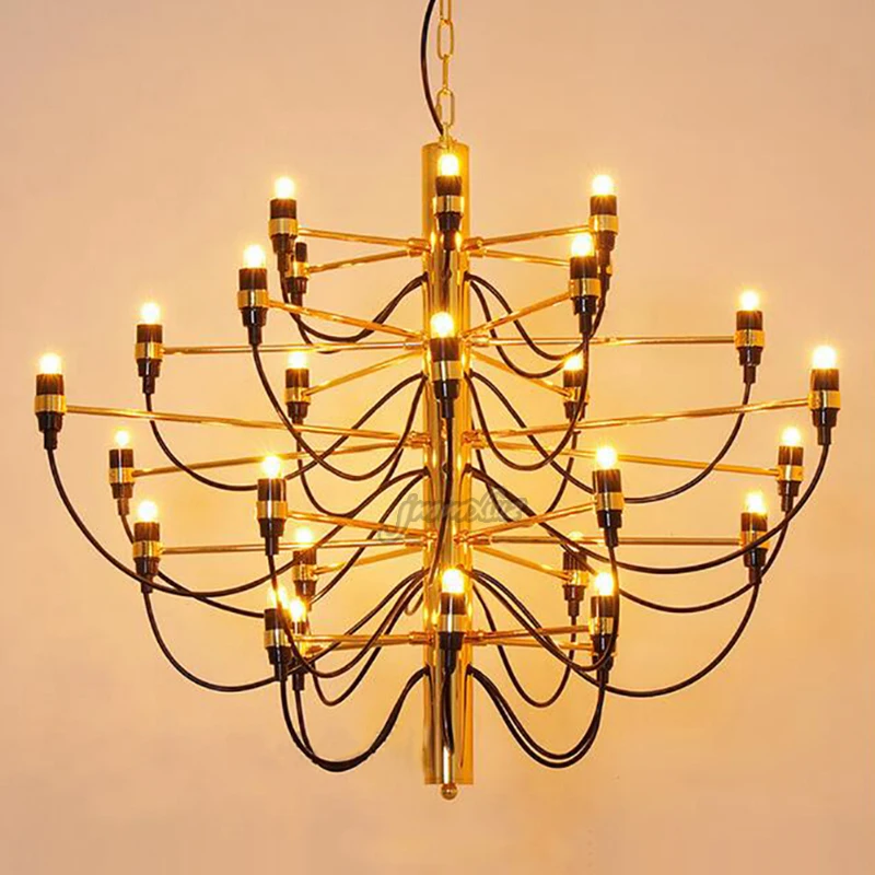Jmmxiuz Modern home decoration lamps 30/50 gold / silver Gino sarfatti designed chandelier dining room light the room