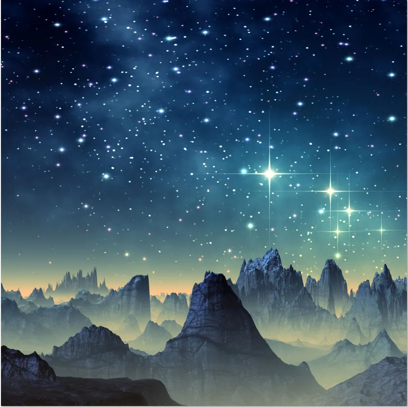 10x10ft Sparkles Blue Night Sky Falling Stars Rocks Mountain Peak Custom Backdrop Photo Studio Background Vinyl 300cm X 300cm Background Aliexpress
