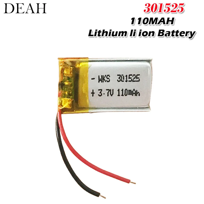 3,7 V 110mAh 301525 ithium полимерный аккумулятор для gps psp MP3 MP4 MP5 DVD маленькие игрушки батарея Bluetooth гарнитура литий-ионный аккумулятор