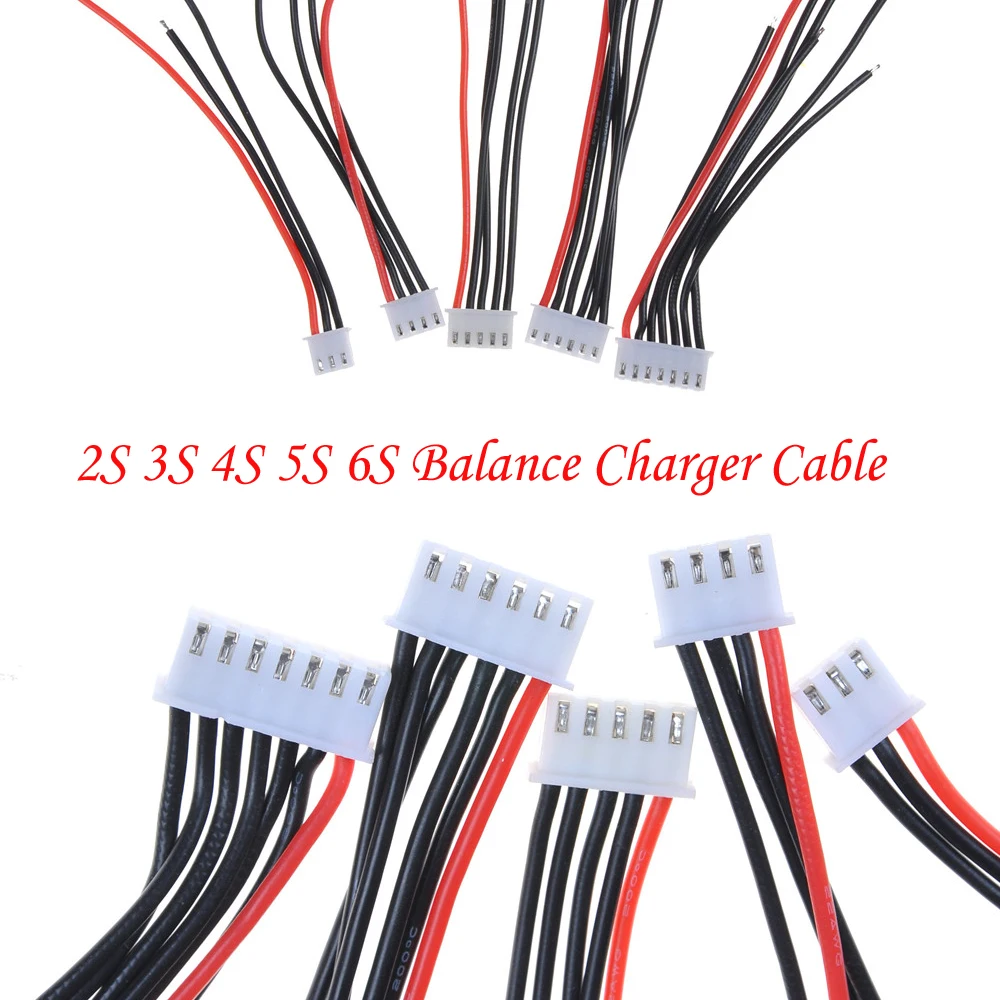 Rallonge Câble D'équilibrage LiPo 5S - Lot De 5 Câbles Silicone 30cm JST-XH