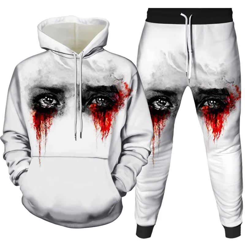 

Eye Hoodie Men Black And White 3d Hoodies Psychedelic Printed Sweatshirt Hooded Gothic Anime Mens Clothing Casual Winter Suit