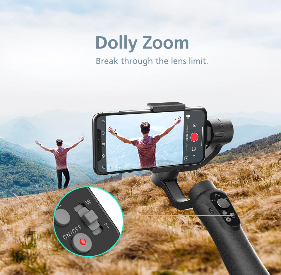 ZHIYUN официальный CINEPEER C11 3 осевой подзарядки смартфонов разных цветов с шарнирным
