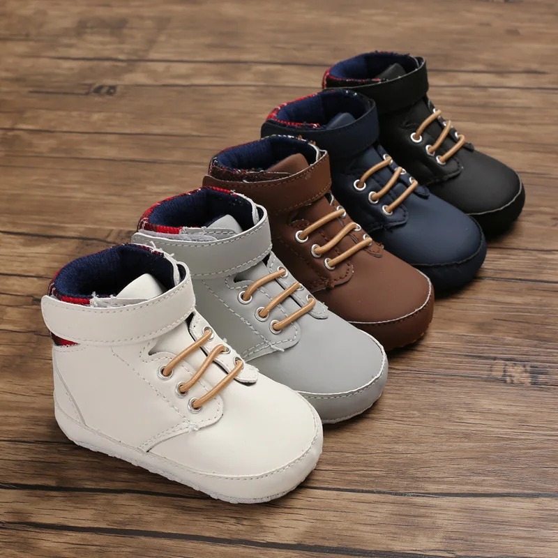 Baby Shoes Boy Newborn Infant Toddler Casual Comfor Cotton Sole Anti-slip PU Leather First Walkers Crawl Crib Moccasins Shoes