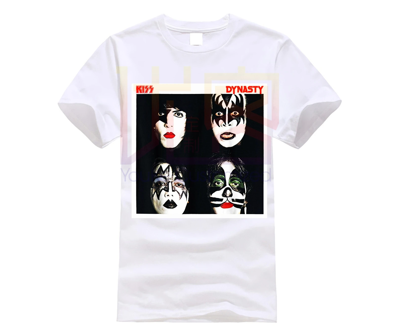 KISS 1979, футболка династии, мужские футболки, повседневный топ с коротким рукавом и круглым вырезом, хлопковые футболки, топы, Забавные футболки, хлопковые топы, футболка - Цвет: white