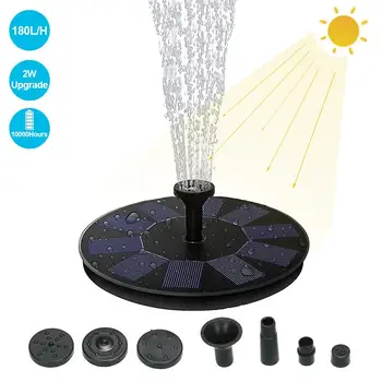

2W Solar Fountain Pump Waterproof Solar Panel Water Pump Kit for Pond Pool Garden for Outdoor Garden Pond Swimming Pool