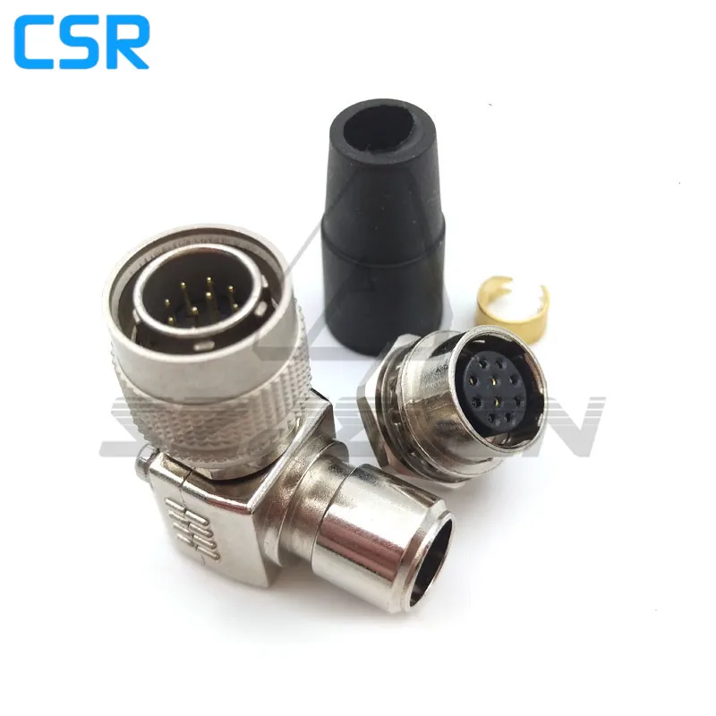 Hirose соединитель под прямым углом 12 pin, HR10A-10P-12p/HR10A-10r-12s, промышленная Мощность камеры, m12 Монтажная розетка