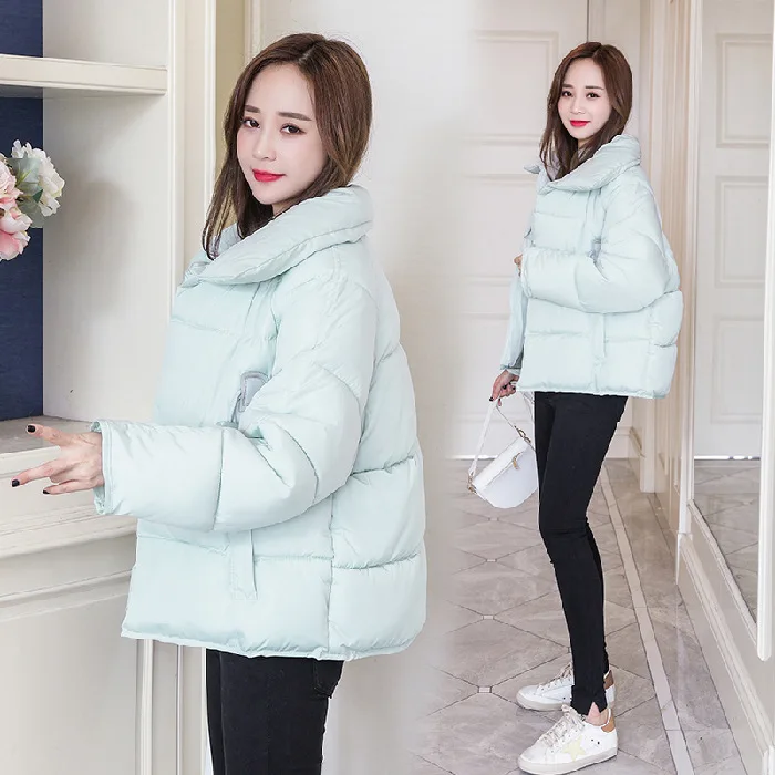 

Photo Shoot 19 Autumn & Winter down Jacket Cotton-padded Clothes Korean-style Loose Fashion Toggle Students down Coat Versatile