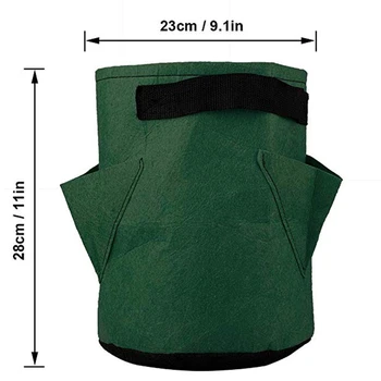 

Outdoor Garden Vegetable Strawberry Planter Bags Growing Planting Bag 3 Pockets Reusable Lightweight And Economical