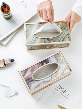 

Toilet Paper Holder Creative Tissue Box Square Nordic Style Home Decor Napkin Tissue Boxes Storage Papel Seda Wipe Case BW50ZJ