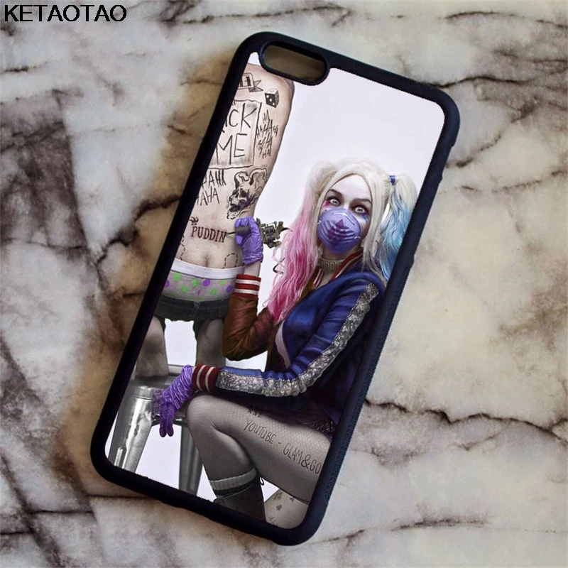 Чехол для телефона KETAOTAO Harley Quinn Suicide Squad s для iPhone 4S SE 5 6 5C 5S 6S 7 8 X Plus XR XS Max чехол из мягкого ТПУ резины и силикона - Цвет: Цвет: желтый