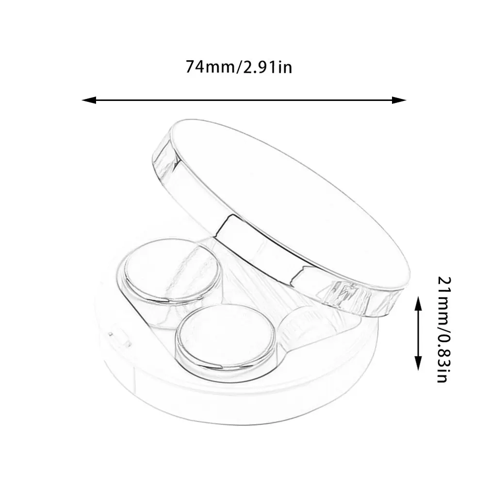 Творческий Портативный Круглое Зеркало Футляр для контактных линз Красота контейнер для ухода, контактные линзы, контактные линзы коробка для компании 9050