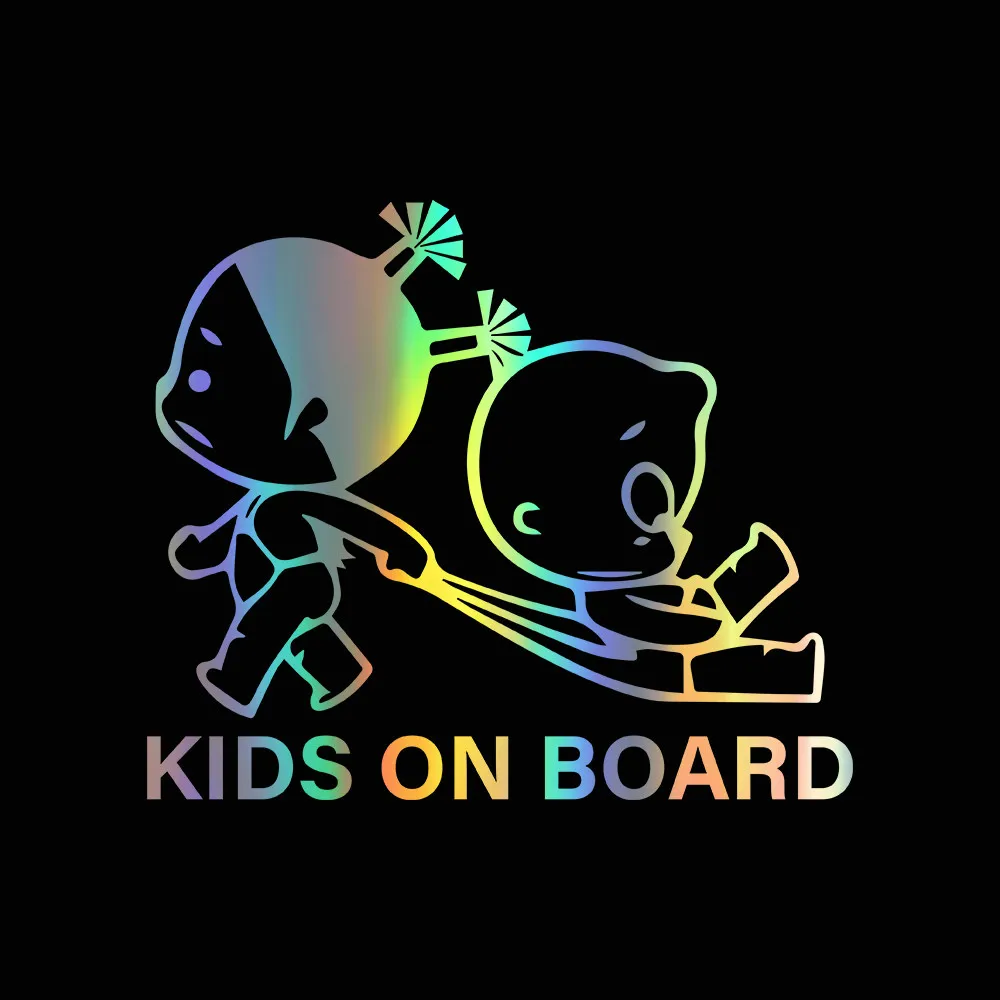 

Reflective KIDS BABY ON BOARD Car Stickers and Decals Rear Windshield Bumper Window Trunk Cover Scratch Accessories KK18*14cm