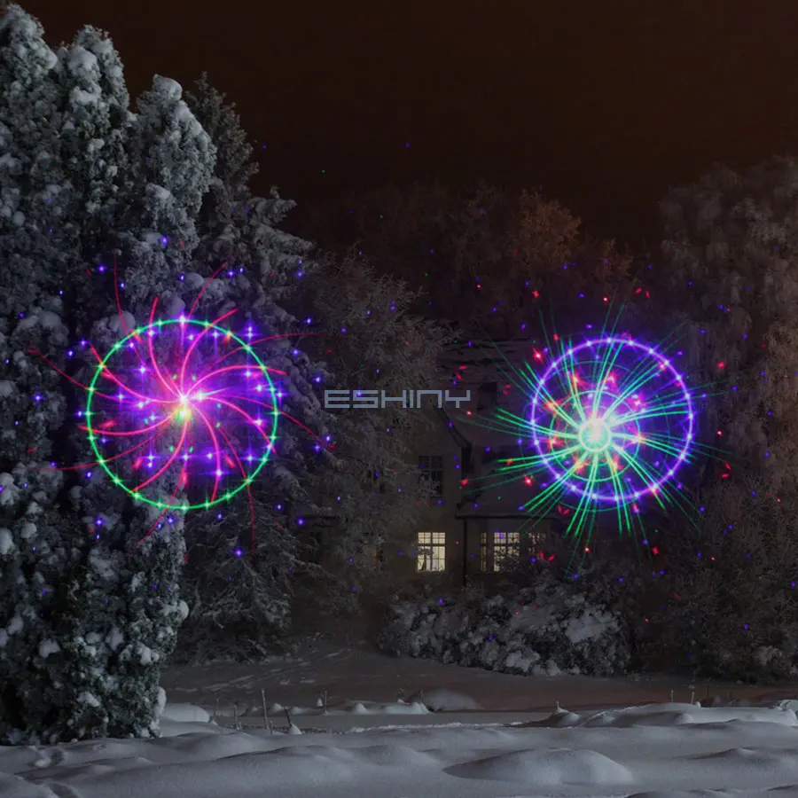 ESHINY Outdoor IP65 RGB Laser Garden Landscape Light Moving 72 Patterns Projector Remote Xmas Party House Wall Tree B210N6 4