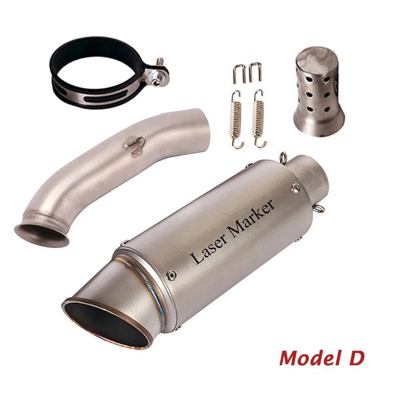 Slip On Motorcycle Modified Exhaust Mid Link Pipe Muffler Black Modified for DUKE 390 RC390 125 250 2017-2020 - Image 5