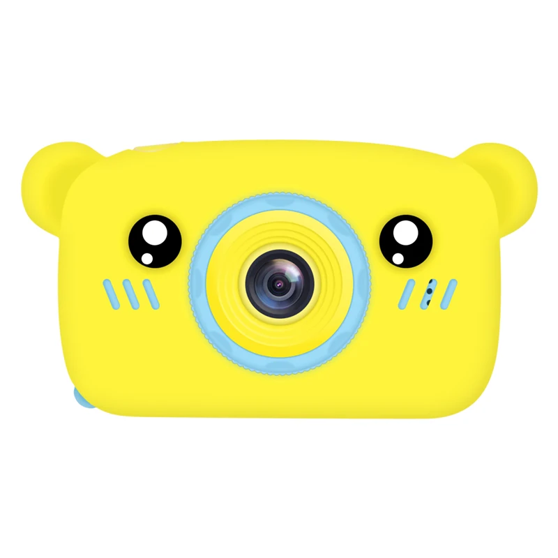 Дети сфотографировать Камера Full HD 1080P Портативный цифрового видео Камера 2 дюймов ЖК-дисплей Экран Дисплей детей для малыша исследование - Цвет: Yellow Bear