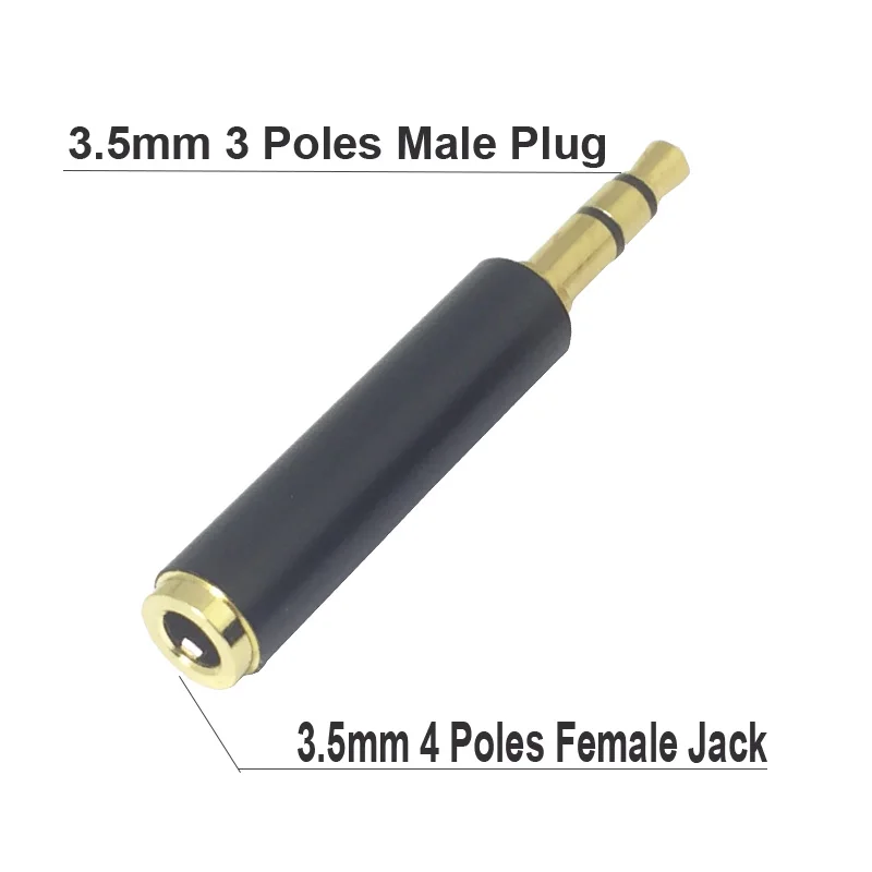 10 шт./лот 3,5 мм адаптер «Папа-мама» Позолоченные переменного тока 3-полюсный 3,5 мм штекер для 3,5 мм 4 Pin Женский Джек аудио разъем адаптера конвертер